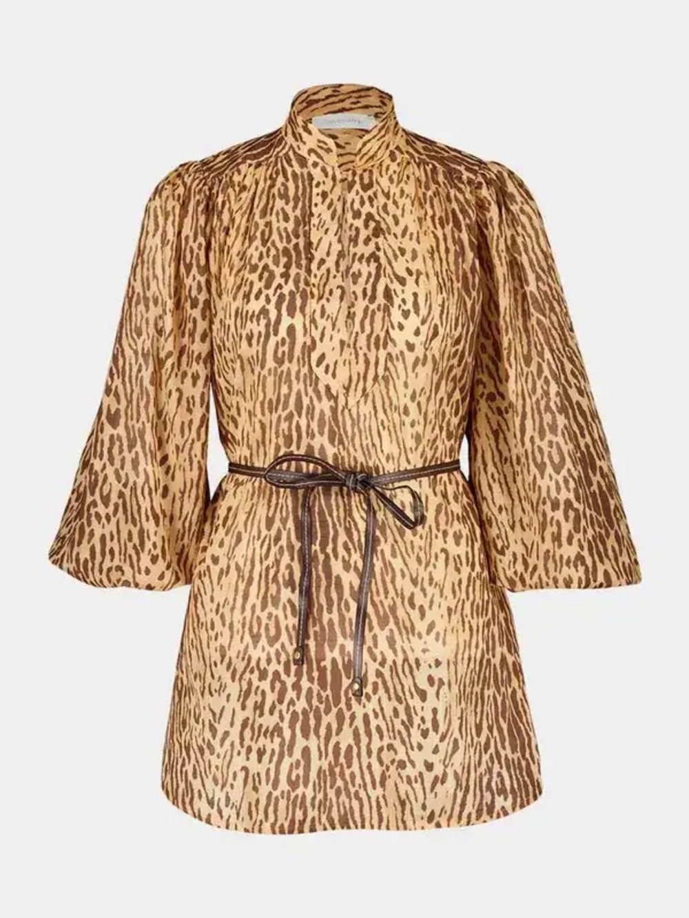 Zimmermann Brown Leopard Print Tunic